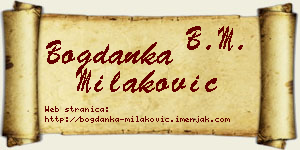 Bogdanka Milaković vizit kartica